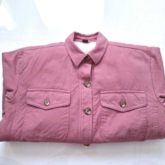 Eddie Bauer Pink Sherpa Shacket - Picture 8 of 8